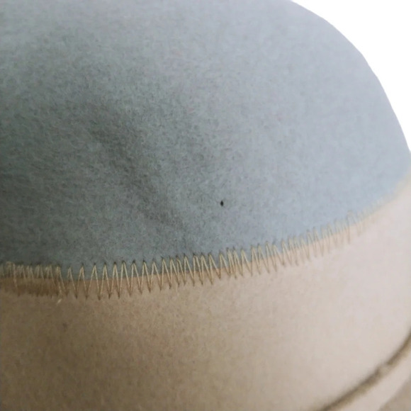 Nordstrom Panama  Wool Felt Hat Blush Pink/Gray NWT - Picture 8 of 8